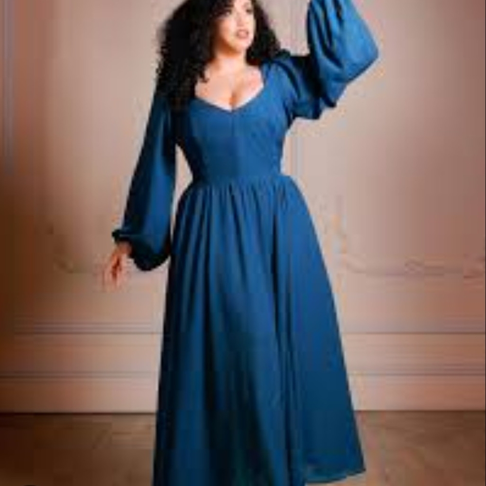 Lucrezia Gown Pinup Couture Teal Dress
